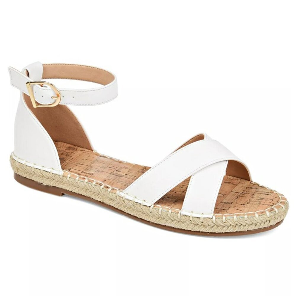 Journee Collection Women's Lyddia Espadrille Flat Sandals Size 7.5 M (MSRP $79)